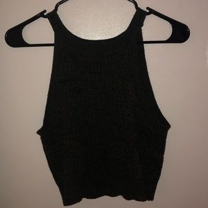 Knit crop tank top